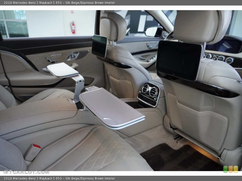 Silk Beige/Espresso Brown Interior Rear Seat for the 2019 Mercedes-Benz S Maybach S 650 #145196416