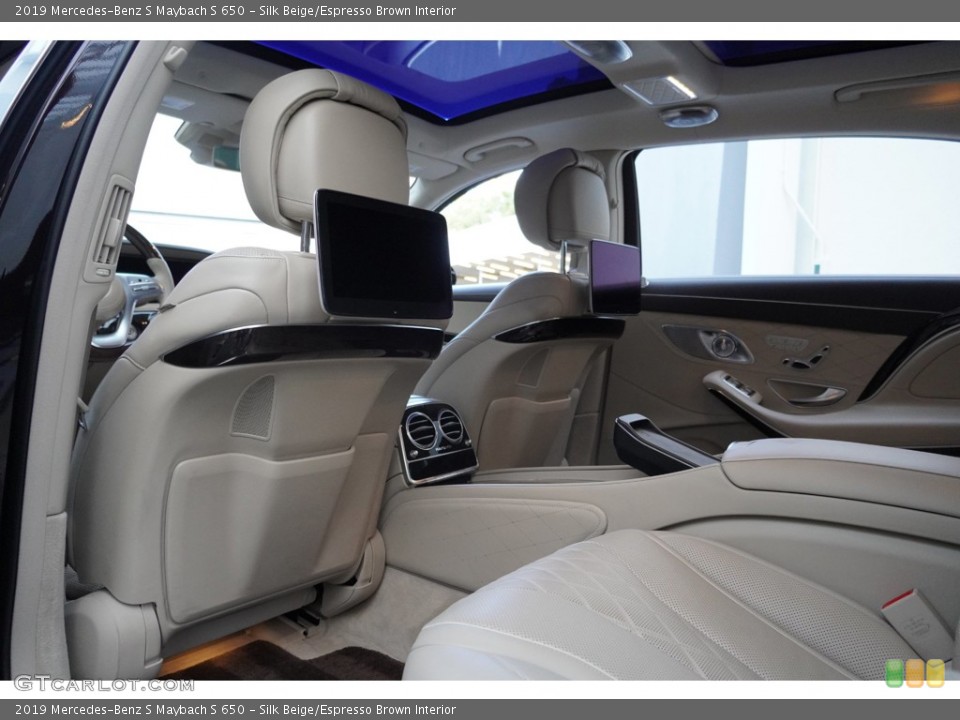 Silk Beige/Espresso Brown Interior Rear Seat for the 2019 Mercedes-Benz S Maybach S 650 #145196542