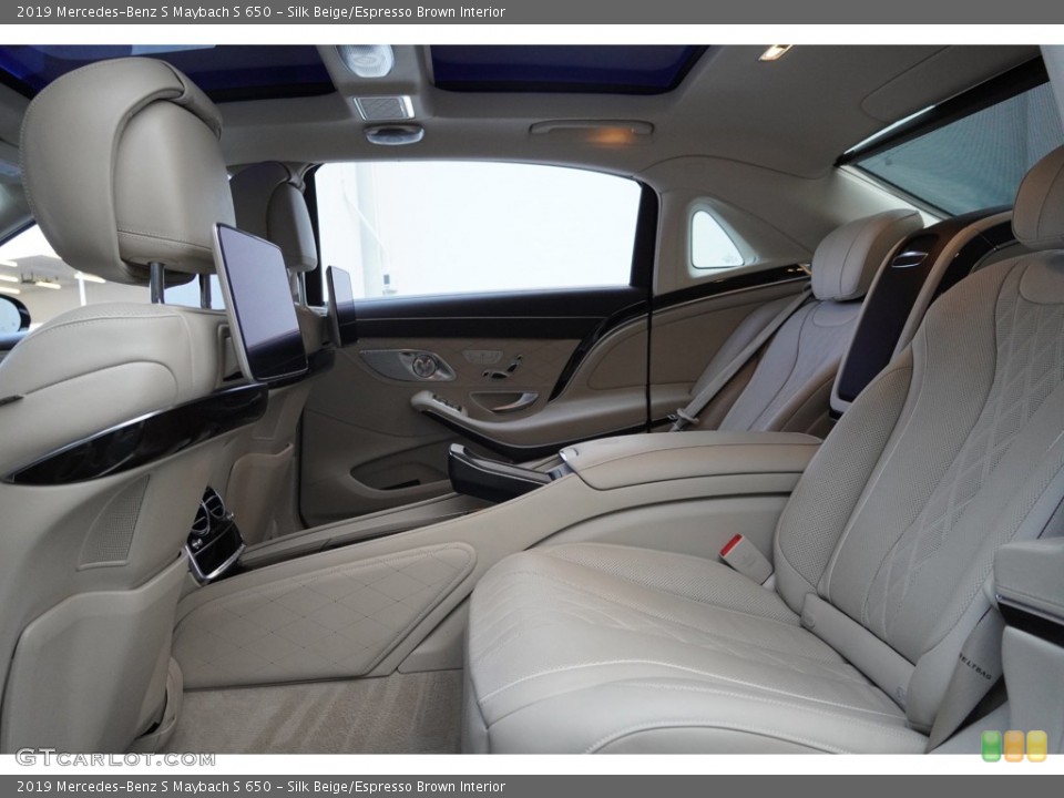 Silk Beige/Espresso Brown Interior Entertainment System for the 2019 Mercedes-Benz S Maybach S 650 #145196566