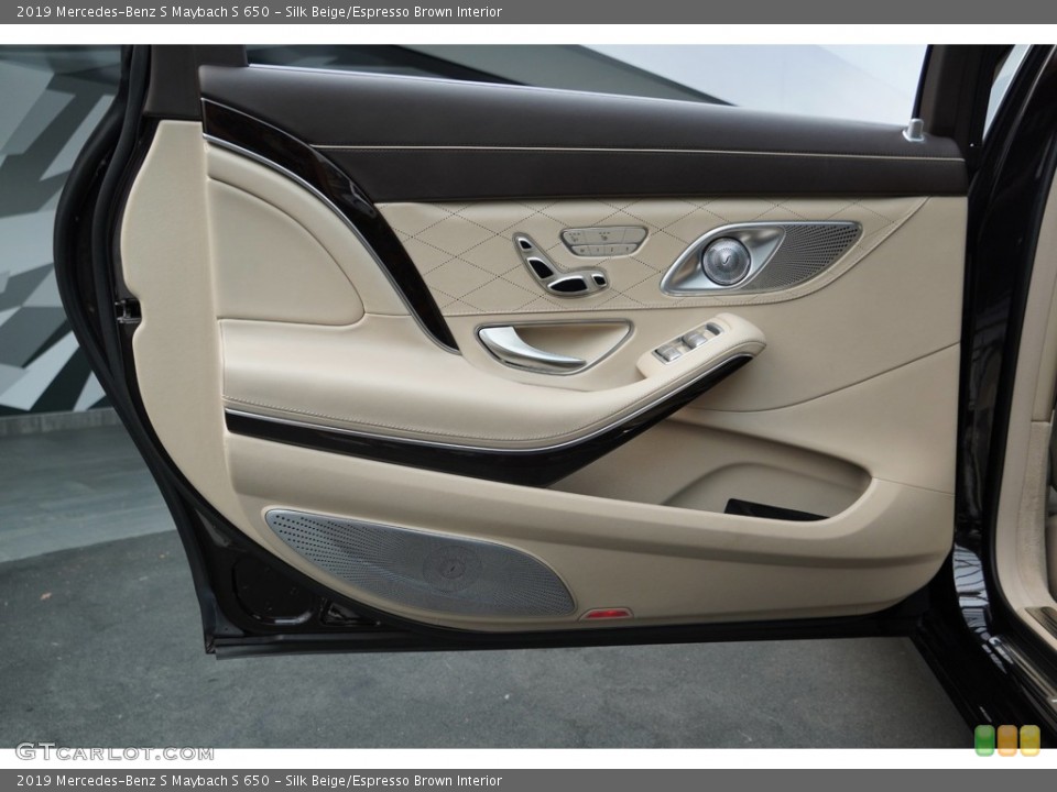 Silk Beige/Espresso Brown Interior Door Panel for the 2019 Mercedes-Benz S Maybach S 650 #145196620