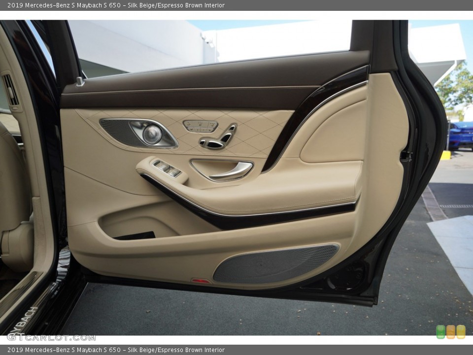 Silk Beige/Espresso Brown Interior Door Panel for the 2019 Mercedes-Benz S Maybach S 650 #145196647