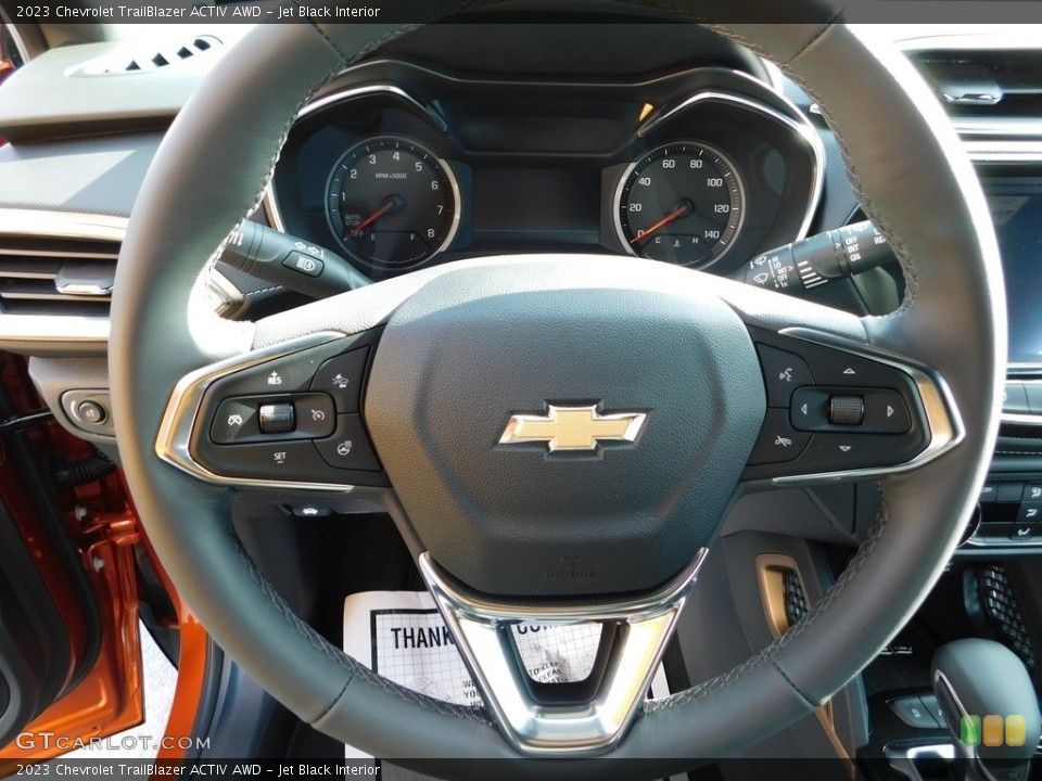 Jet Black Interior Steering Wheel for the 2023 Chevrolet TrailBlazer ACTIV AWD #145198453