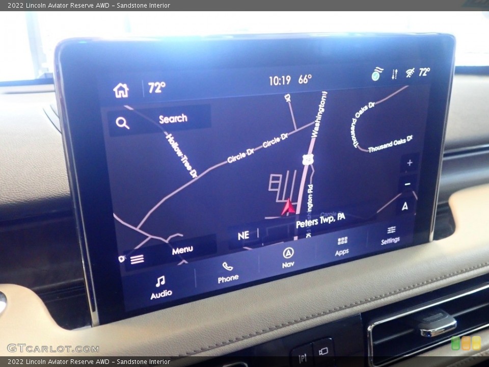 Sandstone Interior Navigation for the 2022 Lincoln Aviator Reserve AWD #145201037