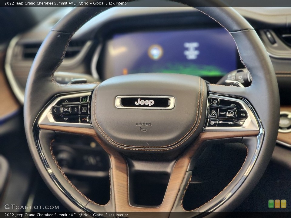 Global Black Interior Steering Wheel for the 2022 Jeep Grand Cherokee Summit 4XE Hybrid #145201094