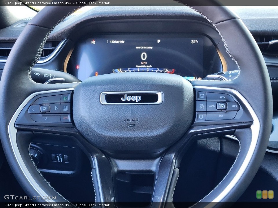 Global Black Interior Steering Wheel for the 2023 Jeep Grand Cherokee Laredo 4x4 #145201709