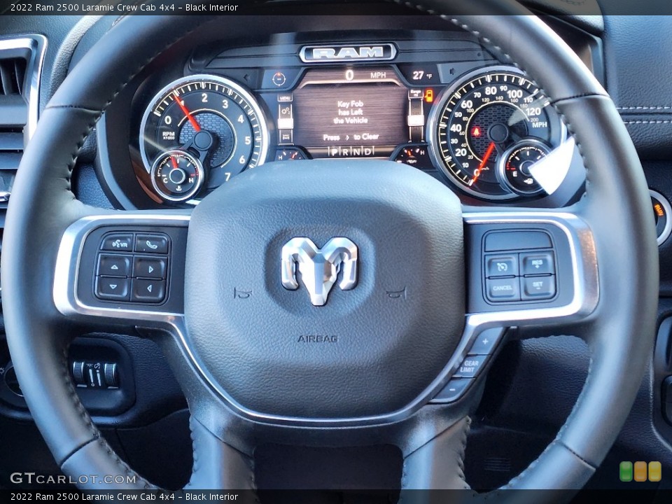 Black Interior Steering Wheel for the 2022 Ram 2500 Laramie Crew Cab 4x4 #145202050