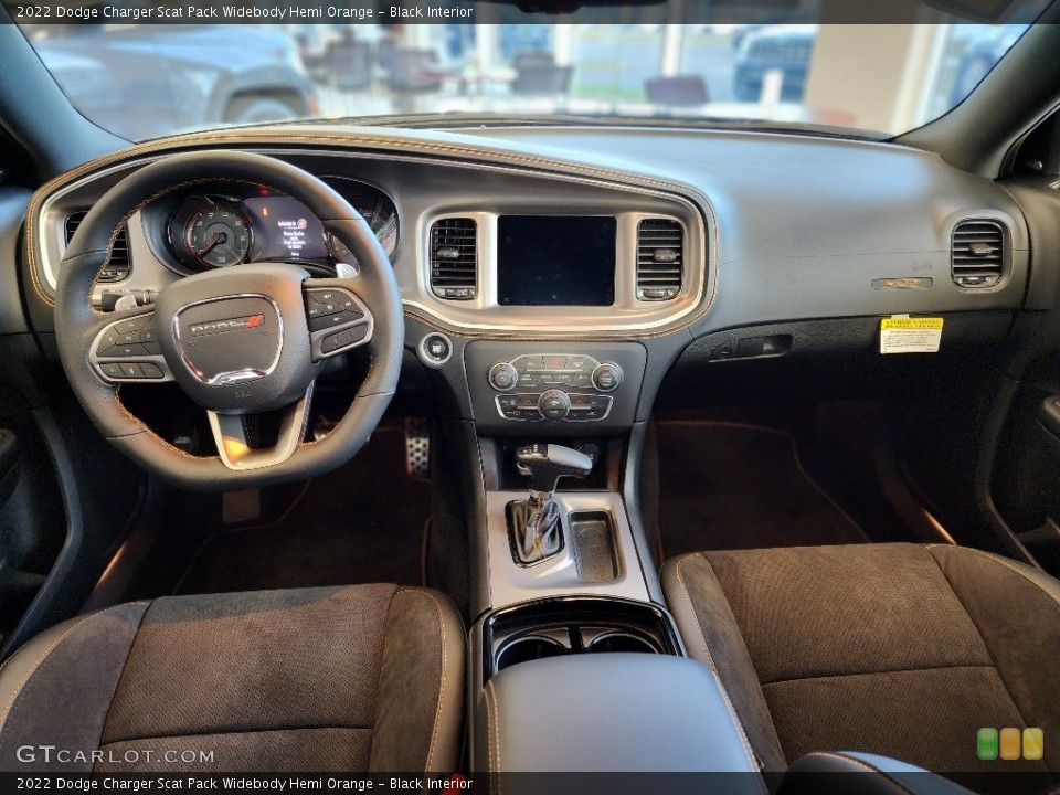 Black Interior Photo for the 2022 Dodge Charger Scat Pack Widebody Hemi Orange #145202237