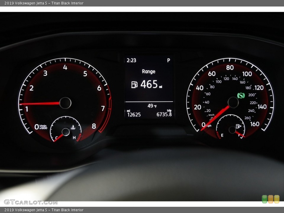 Titan Black Interior Gauges for the 2019 Volkswagen Jetta S #145204631