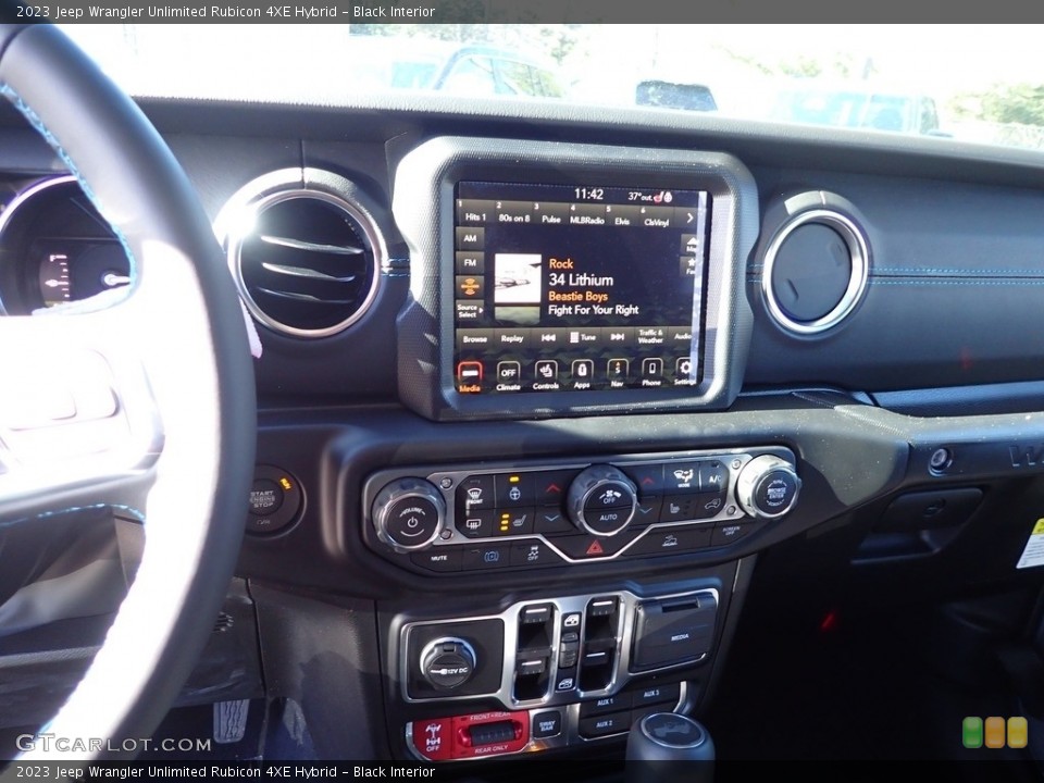 Black Interior Controls for the 2023 Jeep Wrangler Unlimited Rubicon 4XE Hybrid #145205282