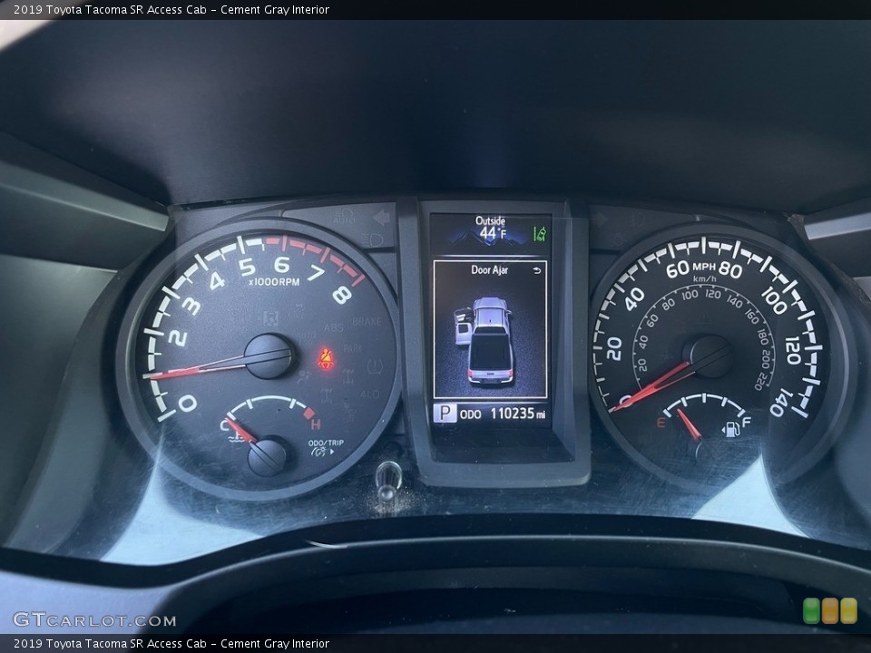Cement Gray Interior Gauges for the 2019 Toyota Tacoma SR Access Cab #145206287