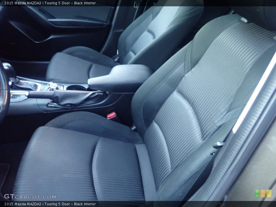 Black Interior Front Seat for the 2015 Mazda MAZDA3 i Touring 5 Door #145207124