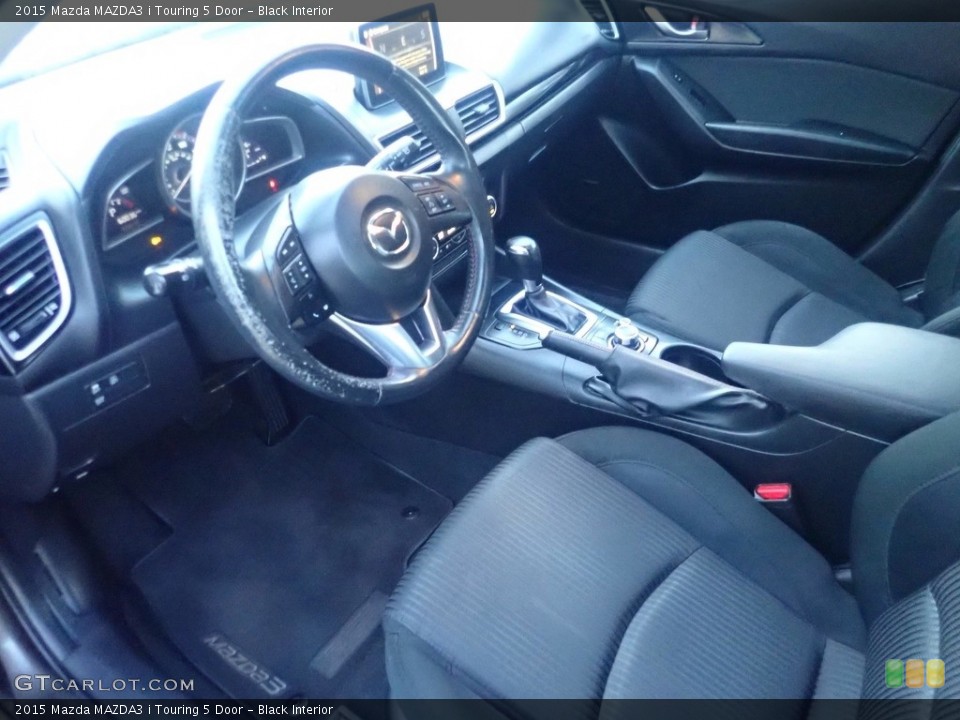 Black Interior Front Seat for the 2015 Mazda MAZDA3 i Touring 5 Door #145207205