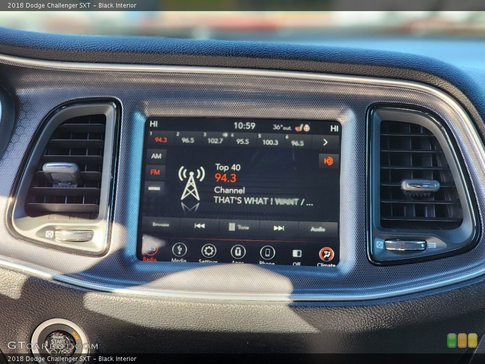 Black Interior Controls for the 2018 Dodge Challenger SXT #145207970