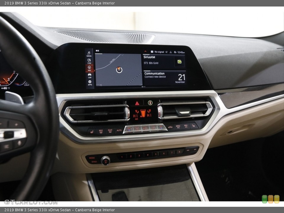 Canberra Beige Interior Controls for the 2019 BMW 3 Series 330i xDrive Sedan #145208375