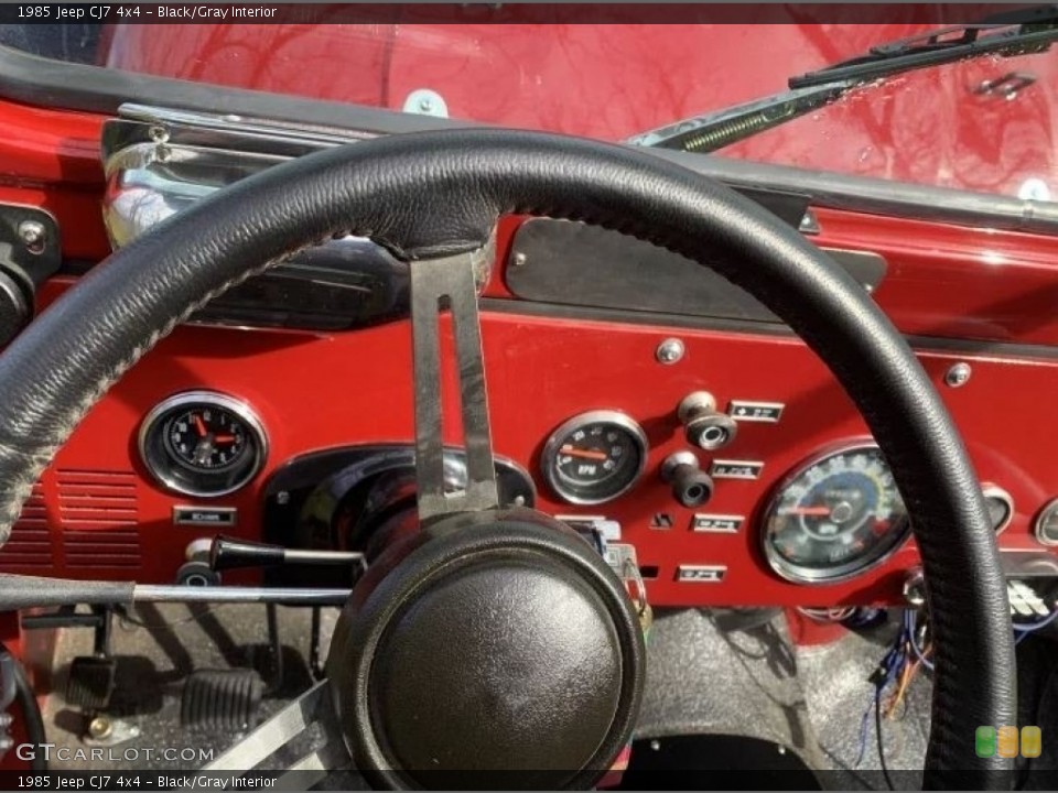 Black/Gray Interior Steering Wheel for the 1985 Jeep CJ7 4x4 #145209173
