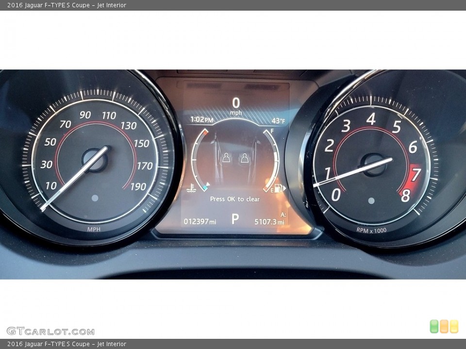 Jet Interior Gauges for the 2016 Jaguar F-TYPE S Coupe #145209290