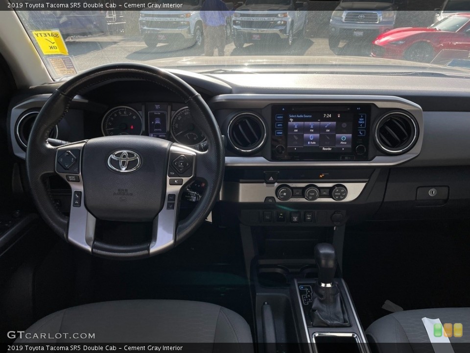 Cement Gray Interior Dashboard for the 2019 Toyota Tacoma SR5 Double Cab #145210791