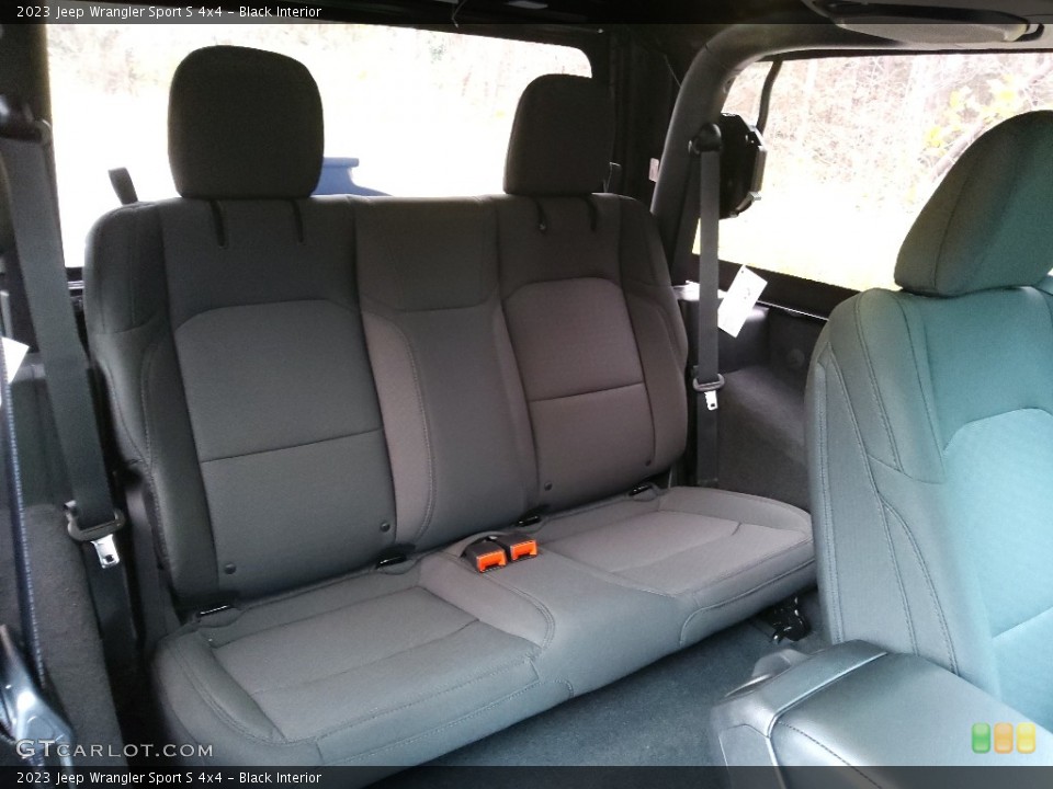 Black Interior Rear Seat for the 2023 Jeep Wrangler Sport S 4x4 #145213395