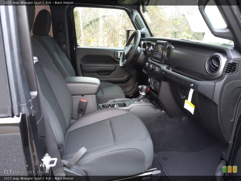 Black Interior Front Seat for the 2023 Jeep Wrangler Sport S 4x4 #145213422