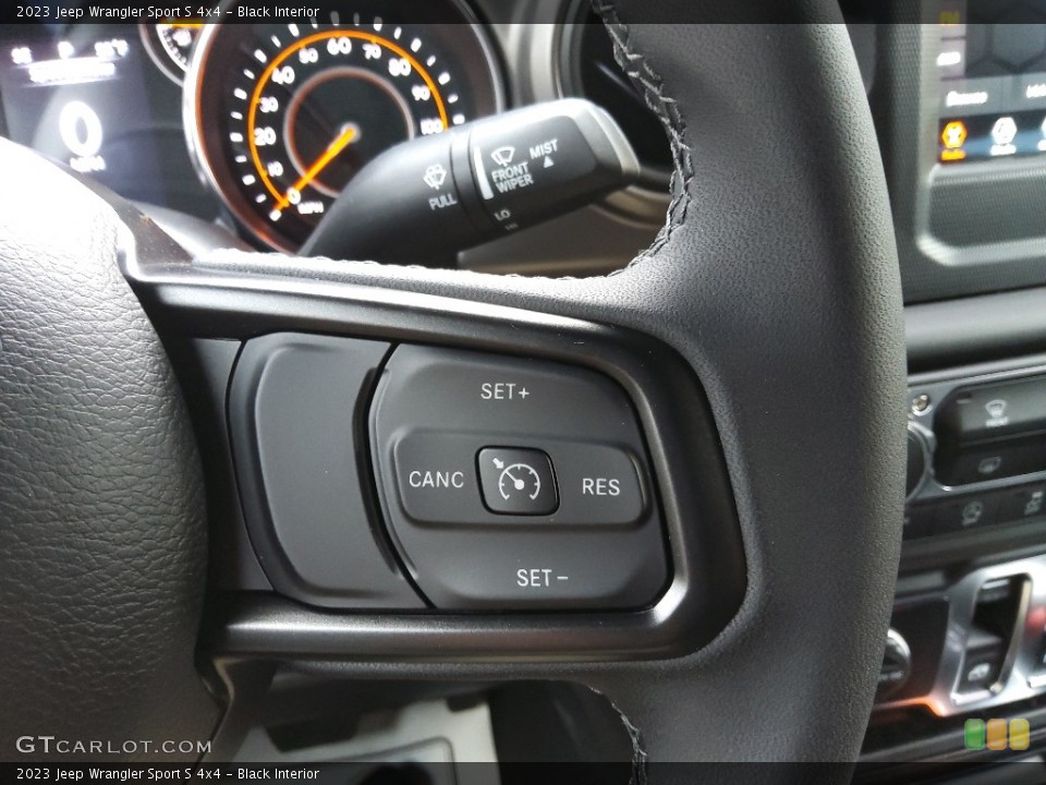 Black Interior Steering Wheel for the 2023 Jeep Wrangler Sport S 4x4 #145213514