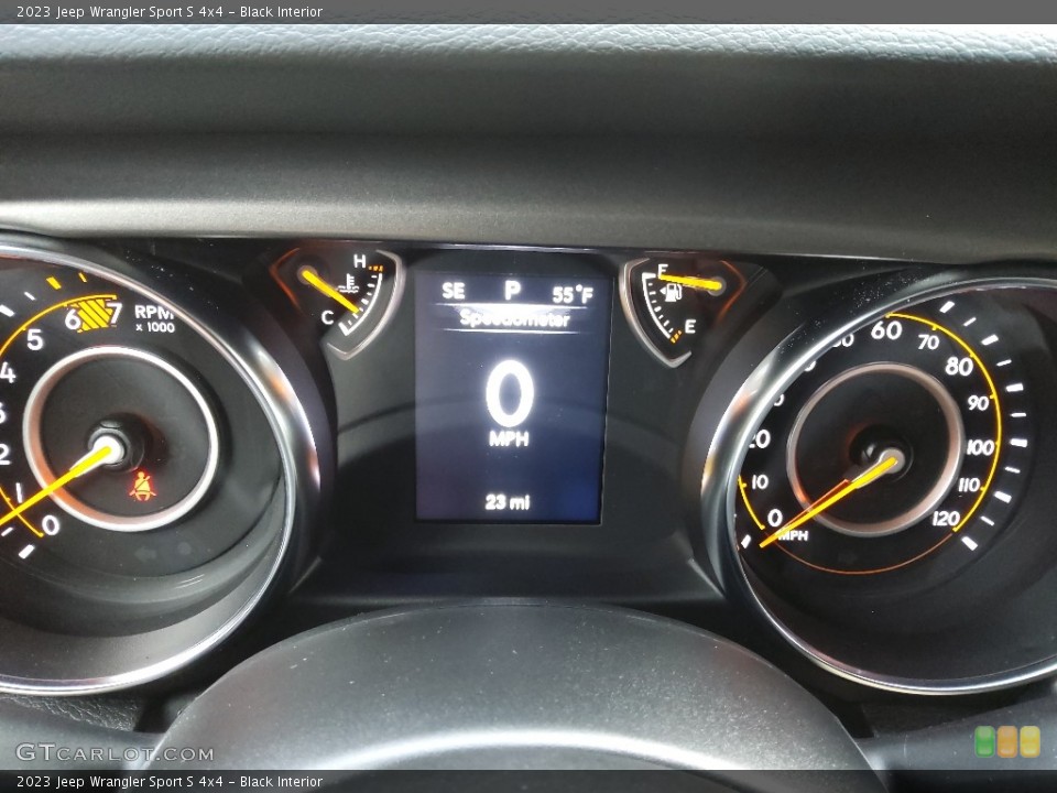 Black Interior Gauges for the 2023 Jeep Wrangler Sport S 4x4 #145213542
