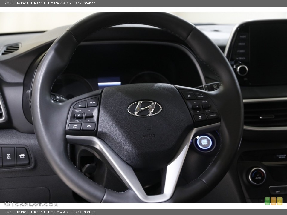 Black Interior Steering Wheel for the 2021 Hyundai Tucson Ulitimate AWD #145216478