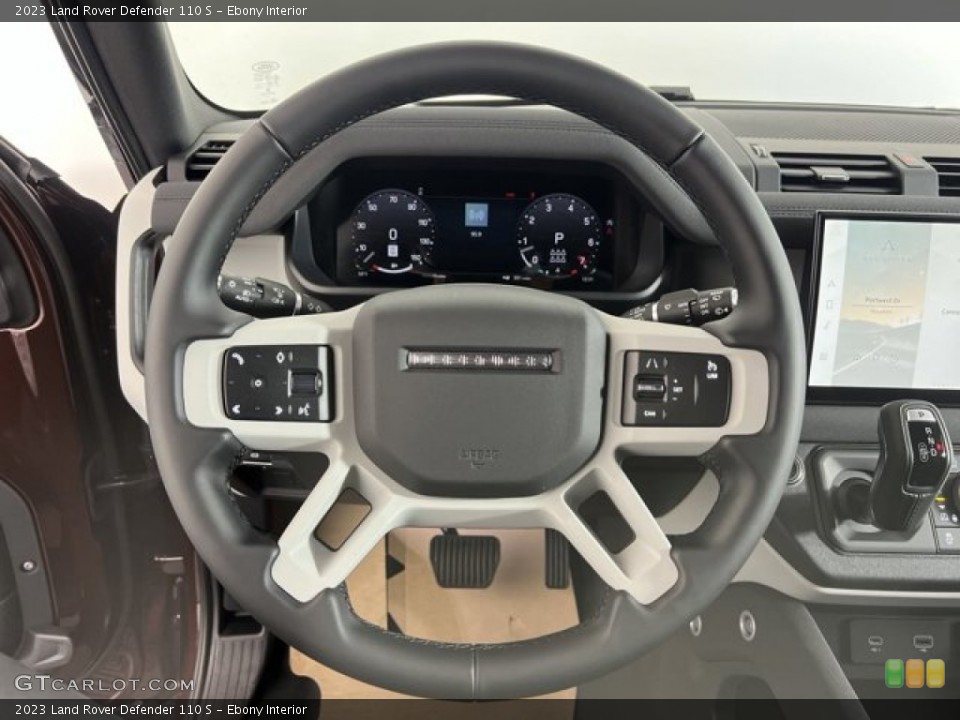Ebony Interior Steering Wheel for the 2023 Land Rover Defender 110 S #145218032