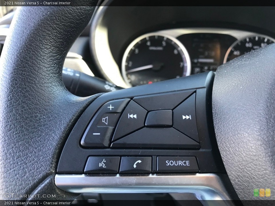 Charcoal Interior Steering Wheel for the 2021 Nissan Versa S #145219439