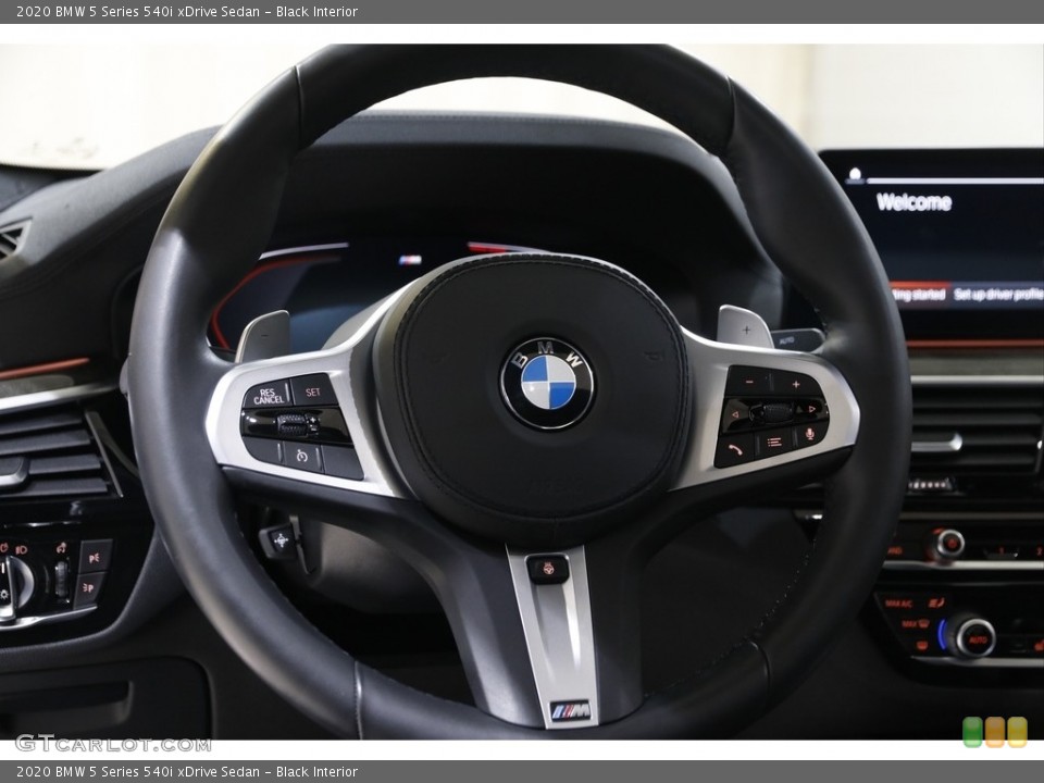 Black Interior Steering Wheel for the 2020 BMW 5 Series 540i xDrive Sedan #145220120