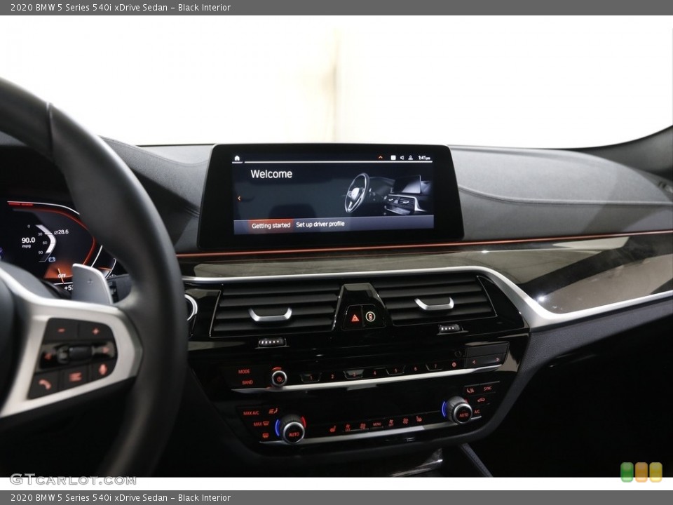 Black Interior Controls for the 2020 BMW 5 Series 540i xDrive Sedan #145220126
