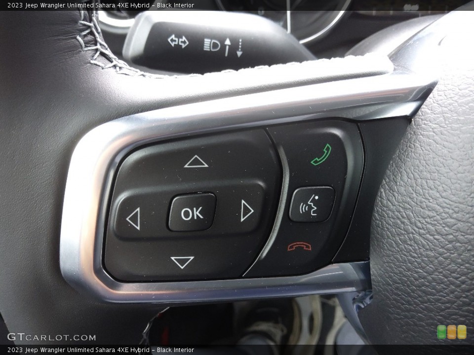 Black Interior Steering Wheel for the 2023 Jeep Wrangler Unlimited Sahara 4XE Hybrid #145222950