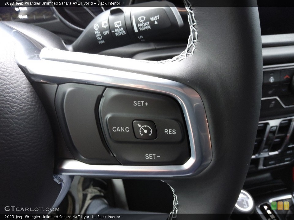 Black Interior Steering Wheel for the 2023 Jeep Wrangler Unlimited Sahara 4XE Hybrid #145222971