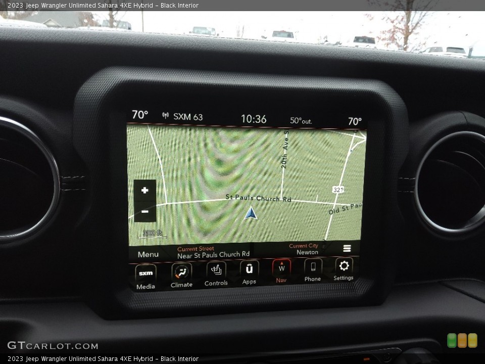 Black Interior Navigation for the 2023 Jeep Wrangler Unlimited Sahara 4XE Hybrid #145223049