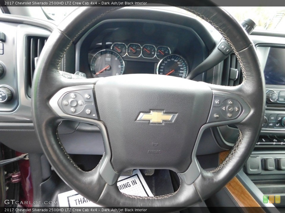 Dark Ash/Jet Black Interior Steering Wheel for the 2017 Chevrolet Silverado 2500HD LTZ Crew Cab 4x4 #145223796