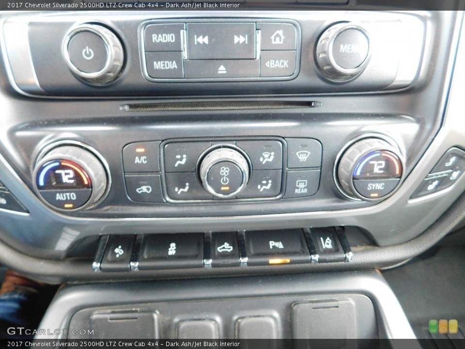 Dark Ash/Jet Black Interior Controls for the 2017 Chevrolet Silverado 2500HD LTZ Crew Cab 4x4 #145223935