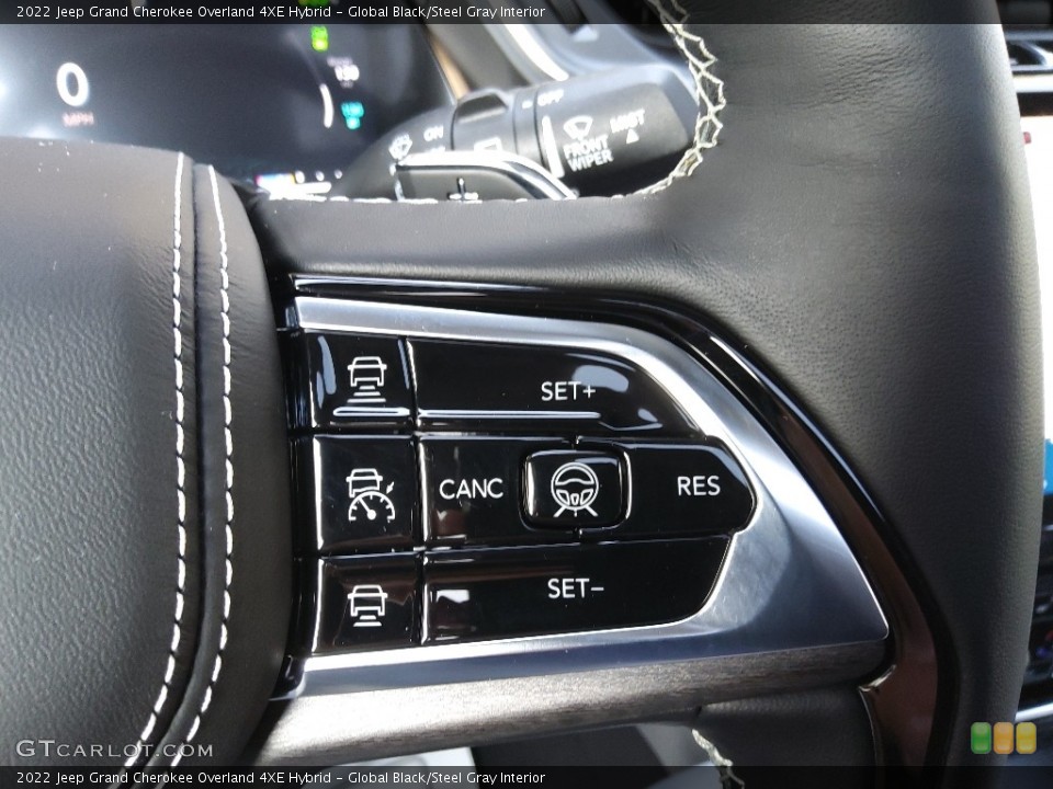 Global Black/Steel Gray Interior Steering Wheel for the 2022 Jeep Grand Cherokee Overland 4XE Hybrid #145224964