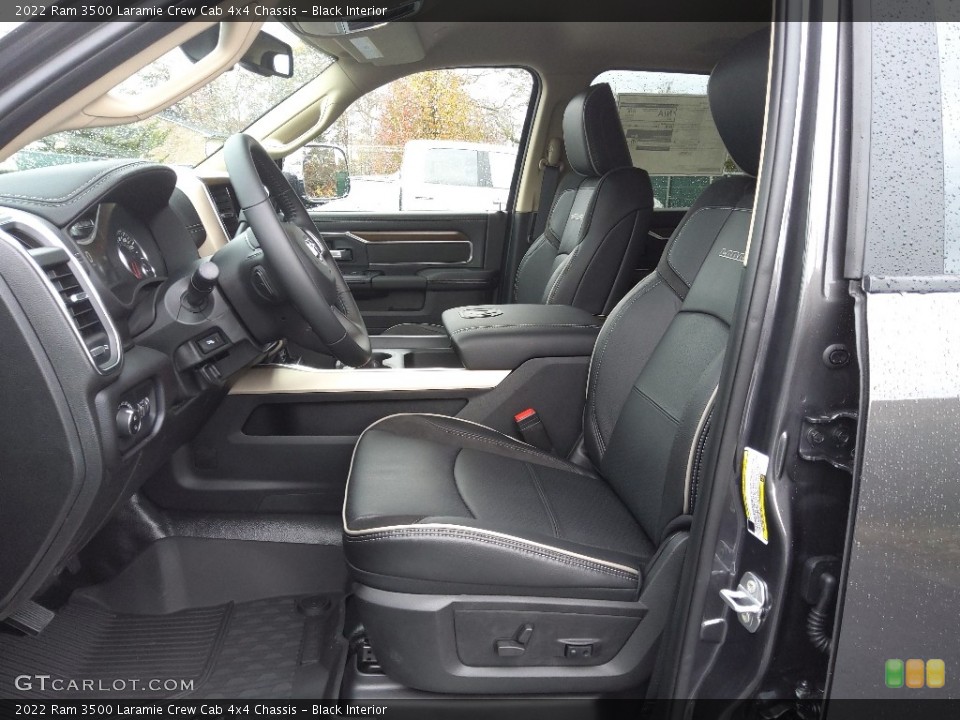 Black Interior Front Seat for the 2022 Ram 3500 Laramie Crew Cab 4x4 Chassis #145225246