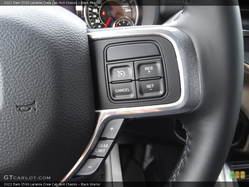 Black Interior Steering Wheel for the 2022 Ram 3500 Laramie Crew Cab 4x4 Chassis #145225360