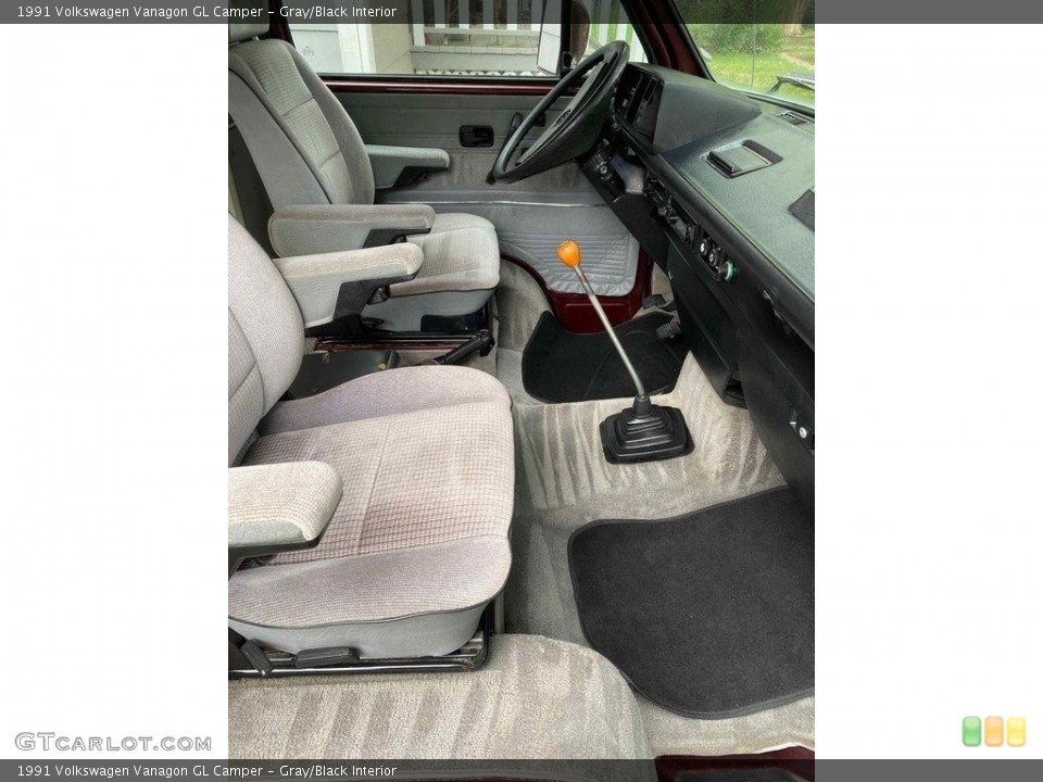 Gray/Black Interior Front Seat for the 1991 Volkswagen Vanagon GL Camper #145225531