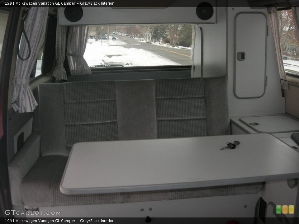 Gray/Black Interior Rear Seat for the 1991 Volkswagen Vanagon GL Camper #145225555