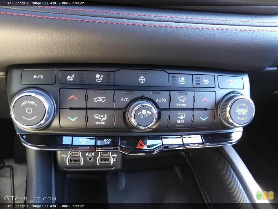 Black Interior Controls for the 2022 Dodge Durango R/T AWD #145228776