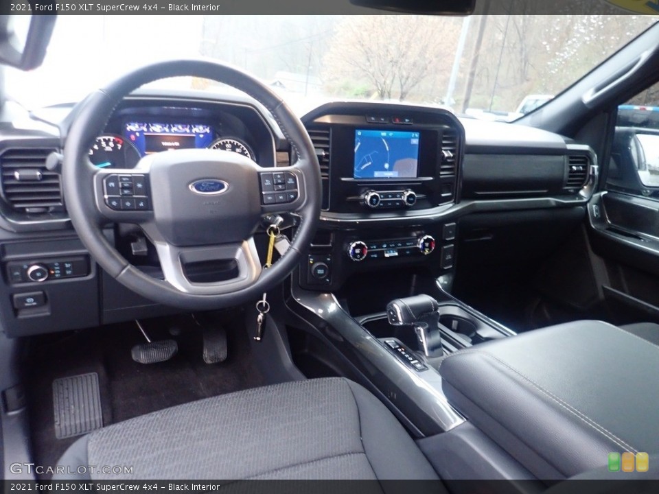 Black Interior Photo for the 2021 Ford F150 XLT SuperCrew 4x4 #145233101