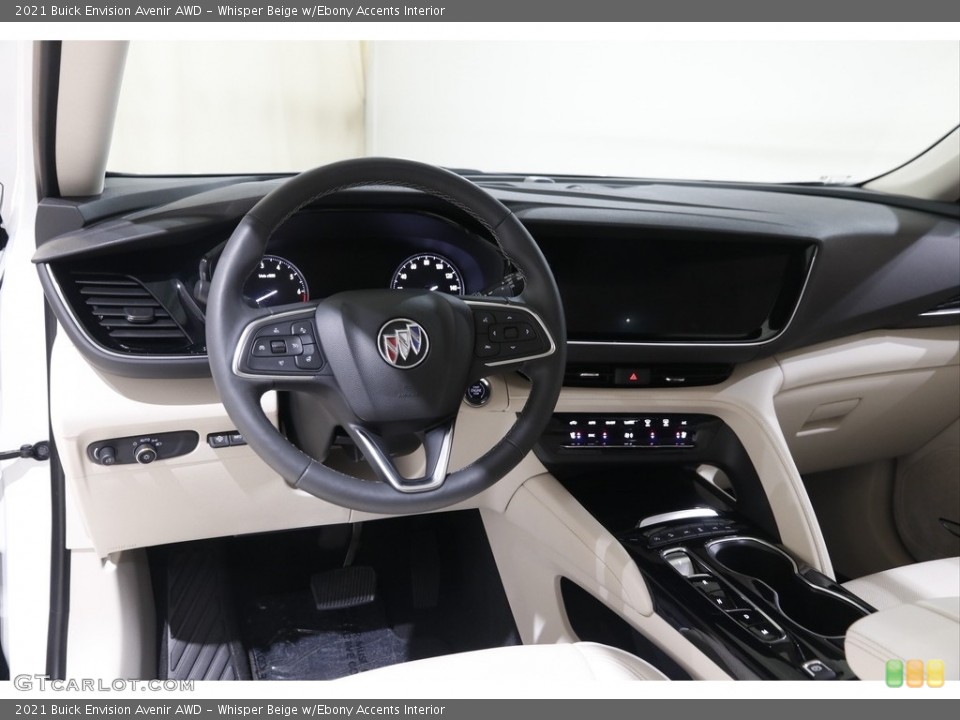 Whisper Beige w/Ebony Accents Interior Dashboard for the 2021 Buick Envision Avenir AWD #145233527