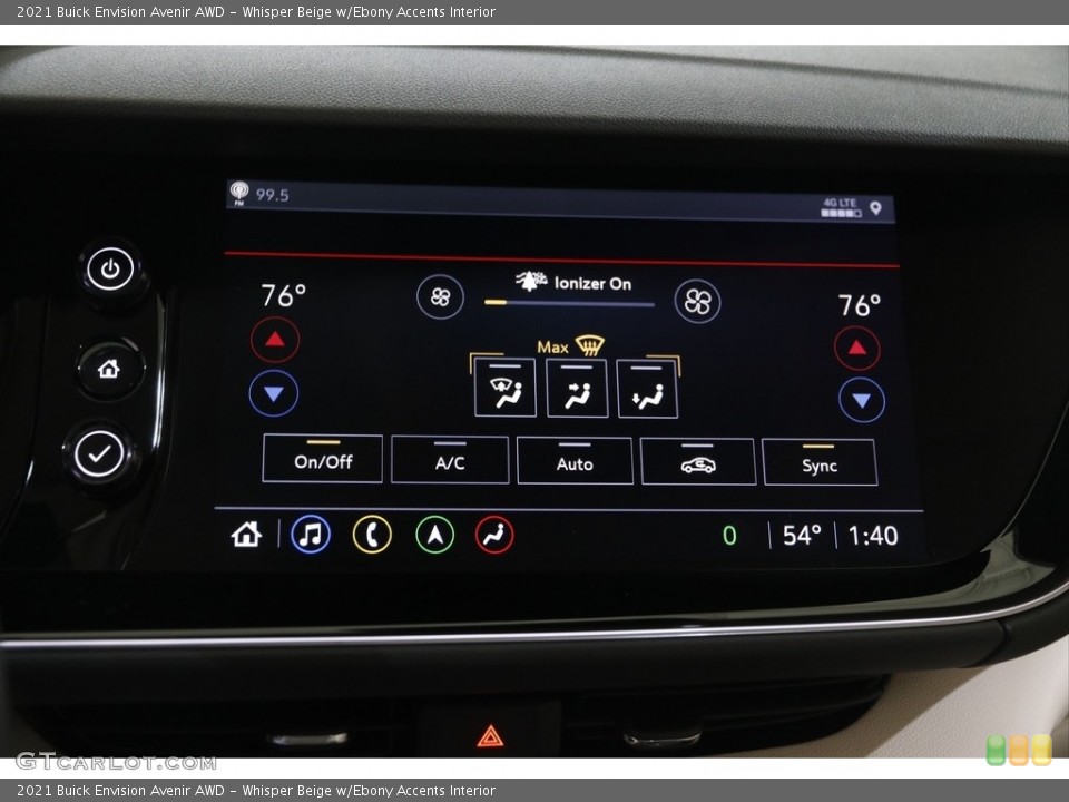 Whisper Beige w/Ebony Accents Interior Controls for the 2021 Buick Envision Avenir AWD #145233646