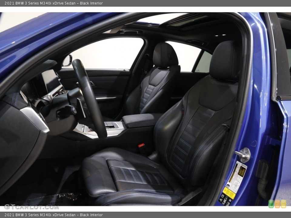 Black Interior Front Seat for the 2021 BMW 3 Series M340i xDrive Sedan #145234139