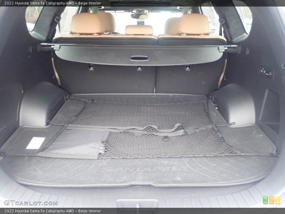 Beige Interior Trunk for the 2022 Hyundai Santa Fe Calligraphy AWD #145234244