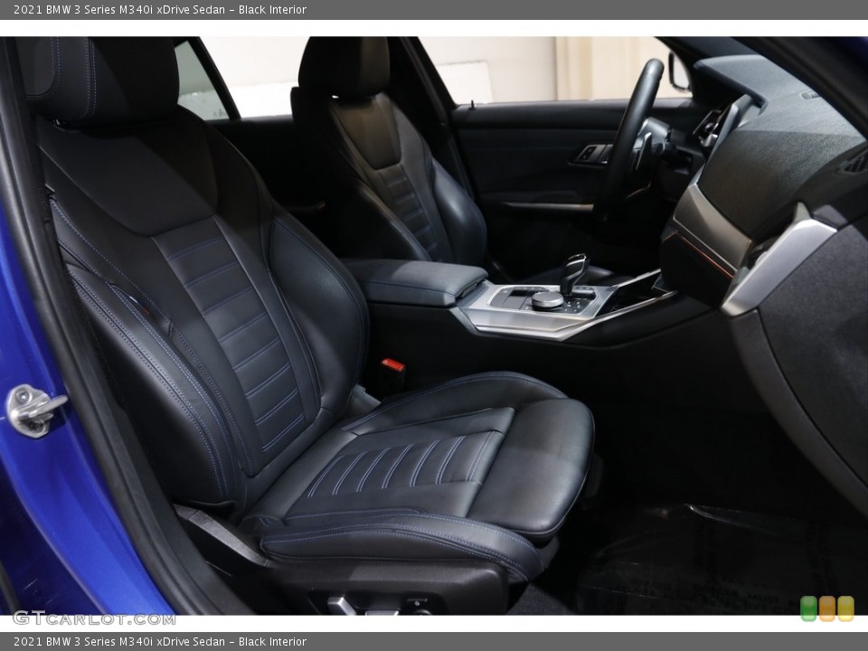 Black Interior Front Seat for the 2021 BMW 3 Series M340i xDrive Sedan #145234331