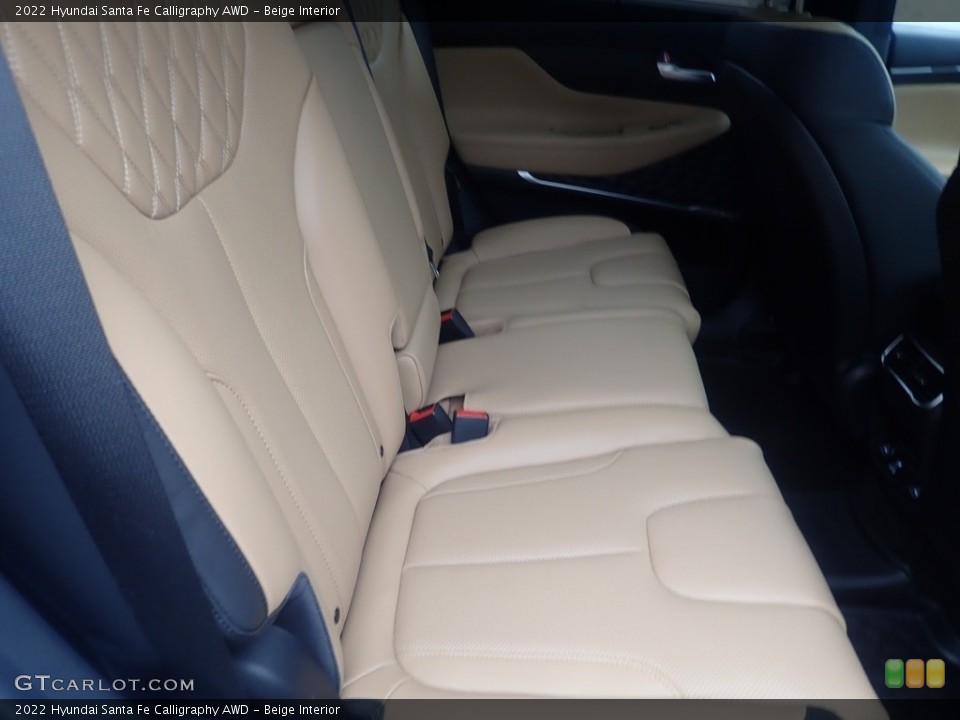 Beige Interior Rear Seat for the 2022 Hyundai Santa Fe Calligraphy AWD #145234439