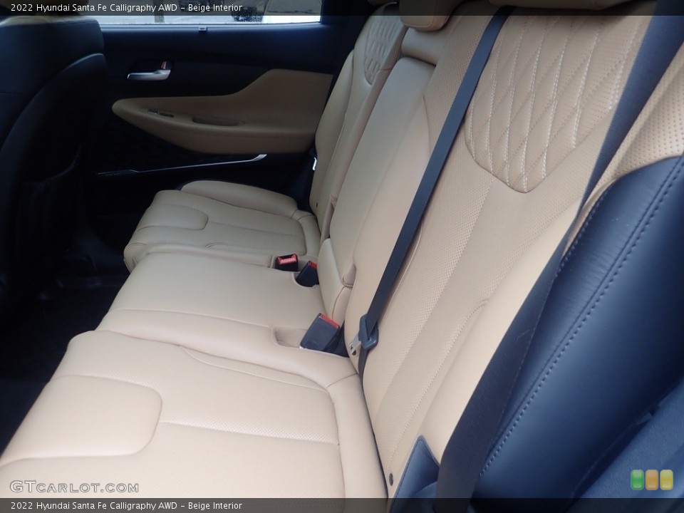 Beige Interior Rear Seat for the 2022 Hyundai Santa Fe Calligraphy AWD #145234469