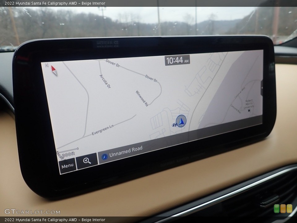 Beige Interior Navigation for the 2022 Hyundai Santa Fe Calligraphy AWD #145234562